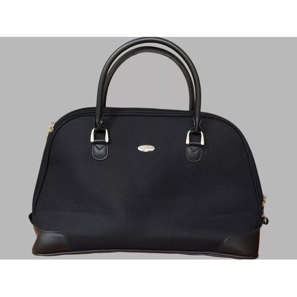 TRAVEL GEAR Black Overnight/Weekender Luggage Bag